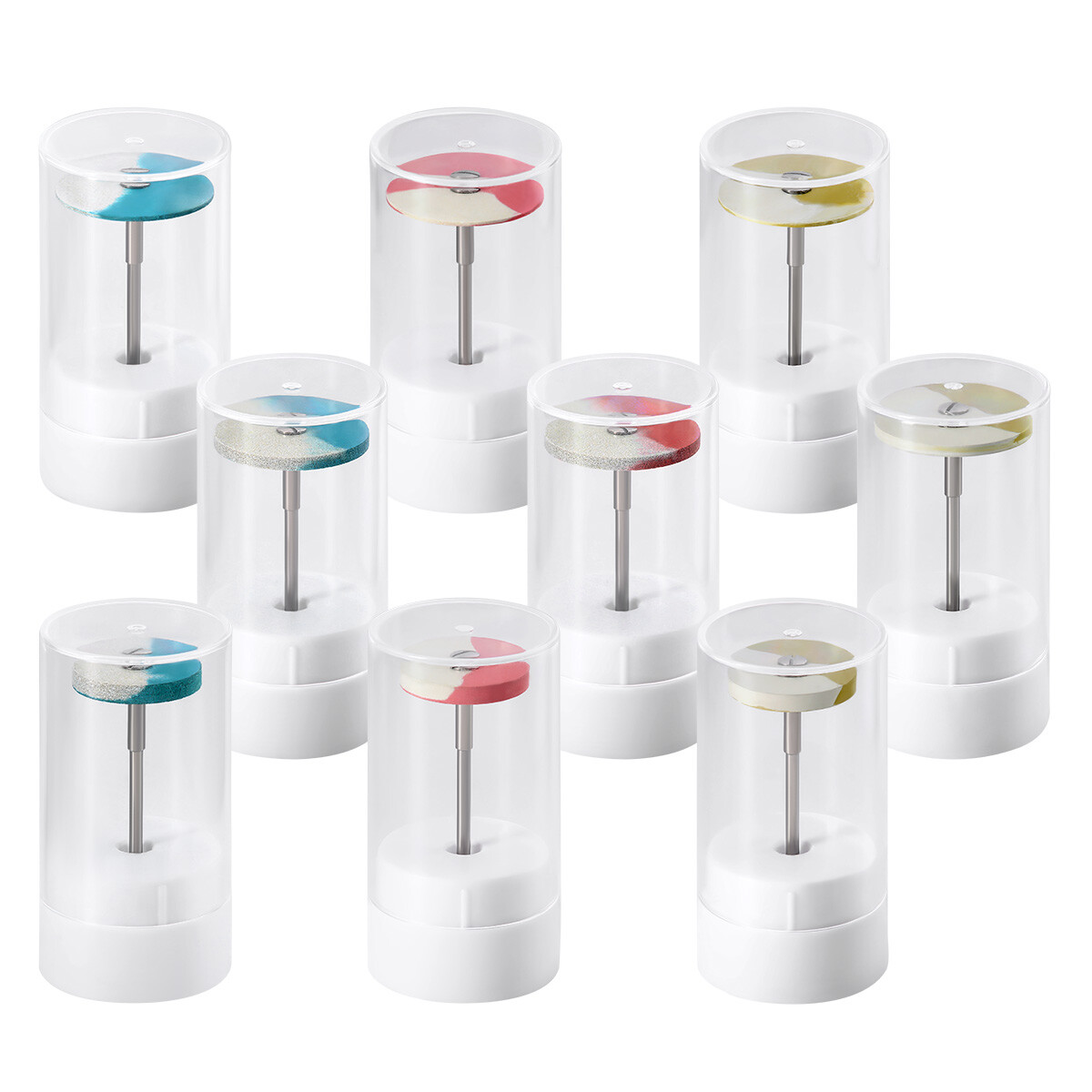 Dental Rubber Diamond Polisher Wheels Disc Burs HP 2.35mm Coarse Medium Fine
