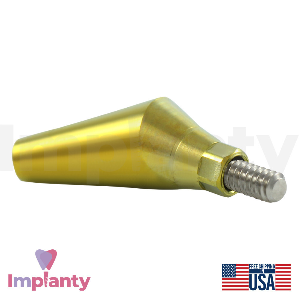 5x GDT Anatomic Angulated Dental Prosthetic 25° Titanium Conical NP 2.25mm