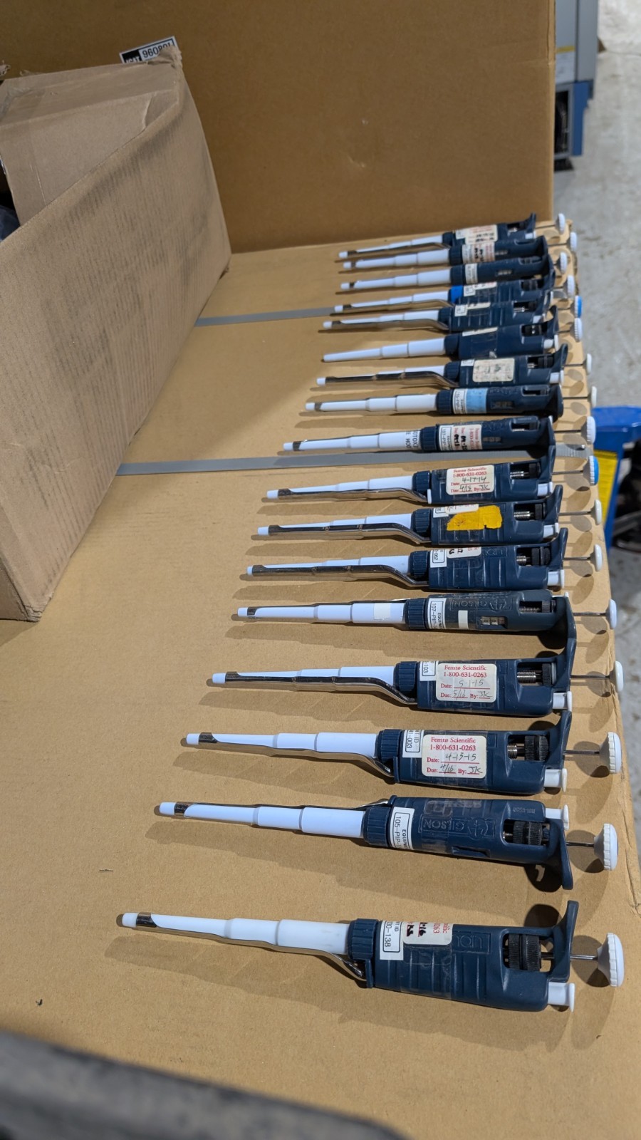 Gilson Pipetman Lot Of (17) P1000 Single Channel Pipettes In Unknown Condition