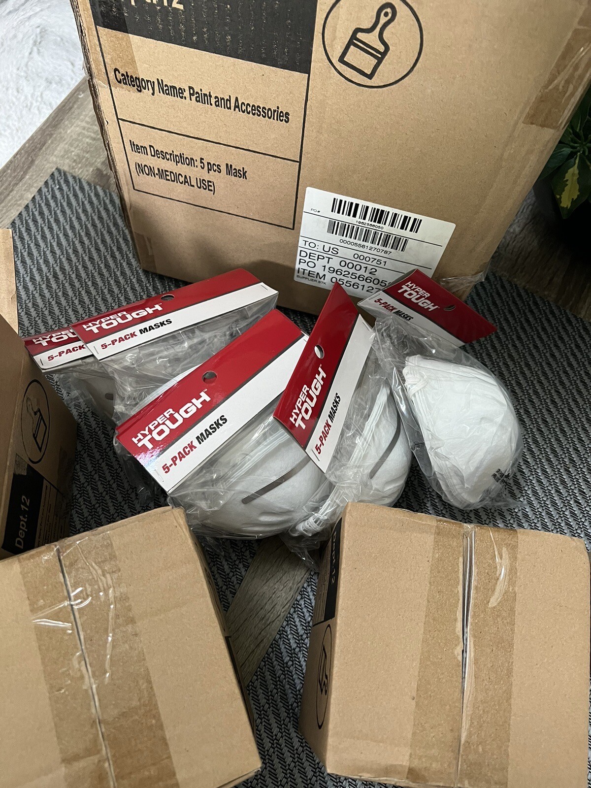 HYPER Tough Protective Masks – 5 Pack 120 Pcs In The Box. 120pcs