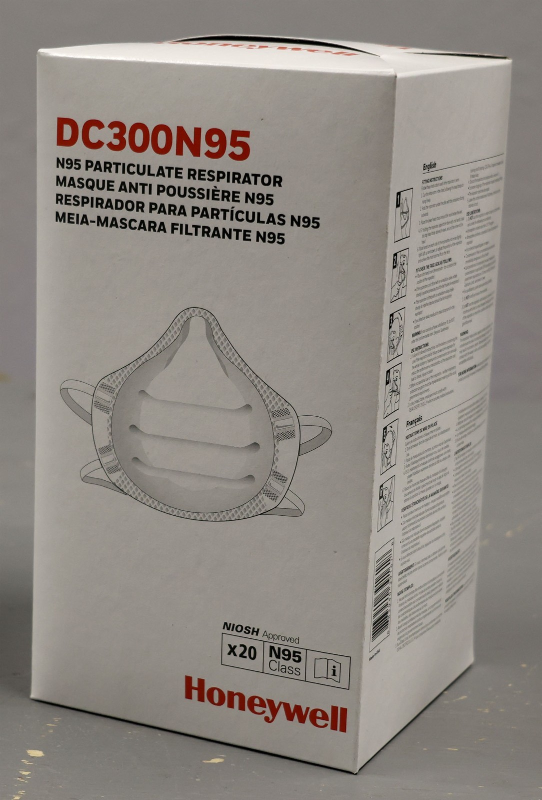 Honeywell DC300N95 N95 Particulate Respirators Masks New 200/Case