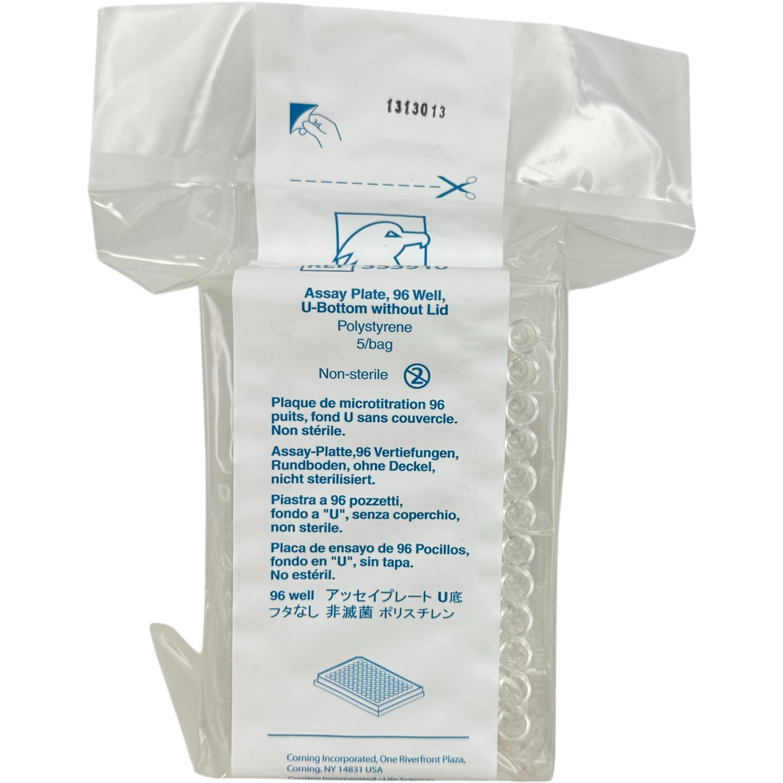 Corning 353910 Assay Plate, 96 Well without lid Polystyrene Non Sterile 50pcs
