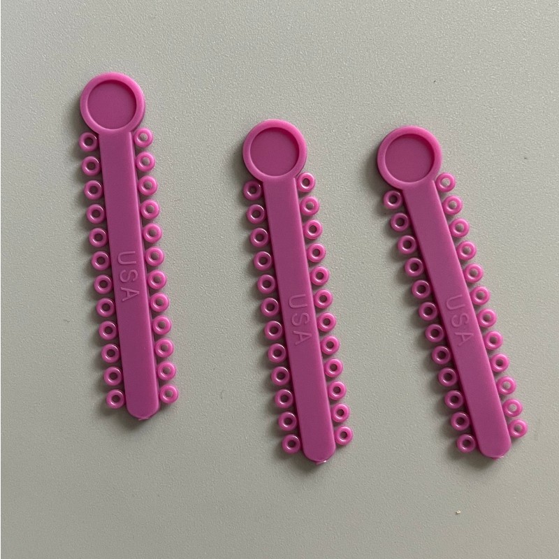Dental Orthodontic Elastic Ligature Tie&Long/Short/Continuous Power Chain purple