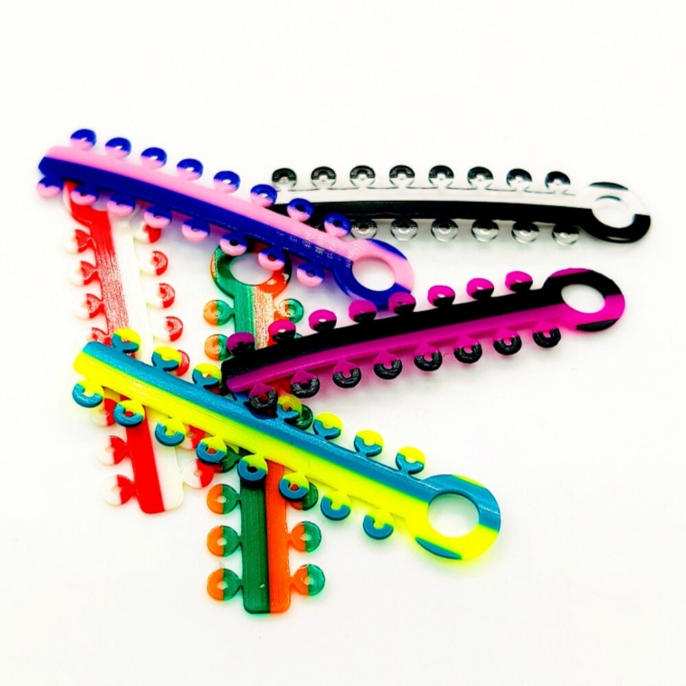 2 Sizes Dental Orthodontic Ligature Ties Elastic Rubber Band Brace Mixed Color