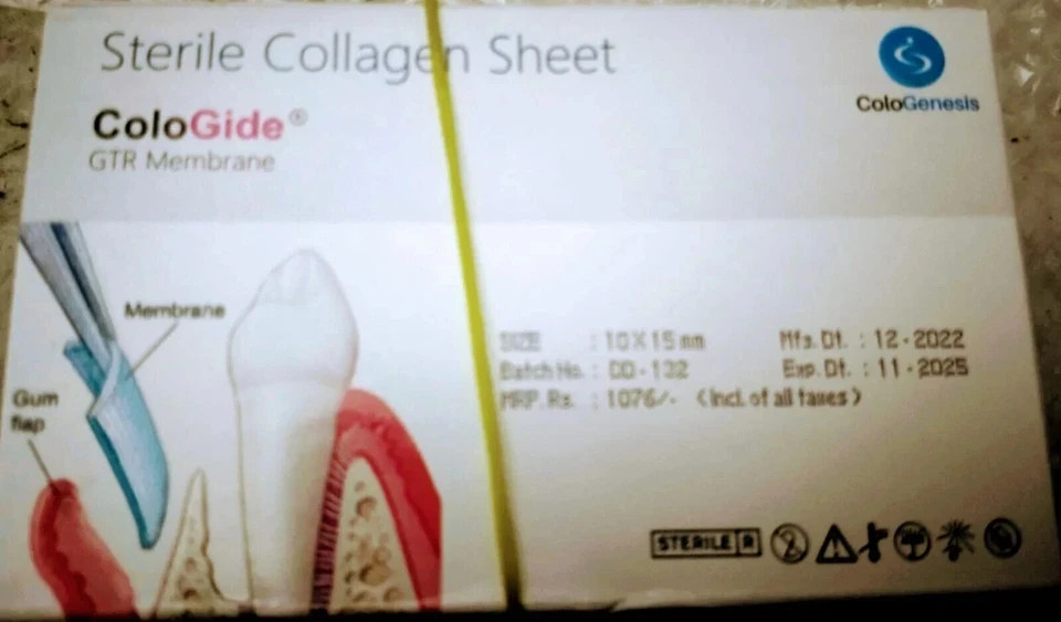 5pcs Dental Cologide Sterile Collagen Sheet GTR Membrane 10 X 15(FREE SHIPING)