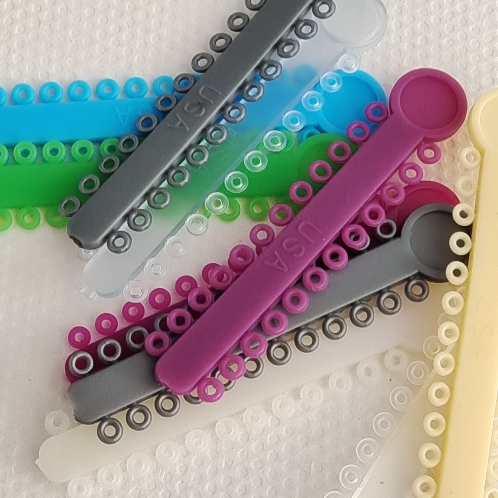 5Packs Dental Orthodontic Ligature Ties (Multi-Colored​）1040Pcs/Pack
