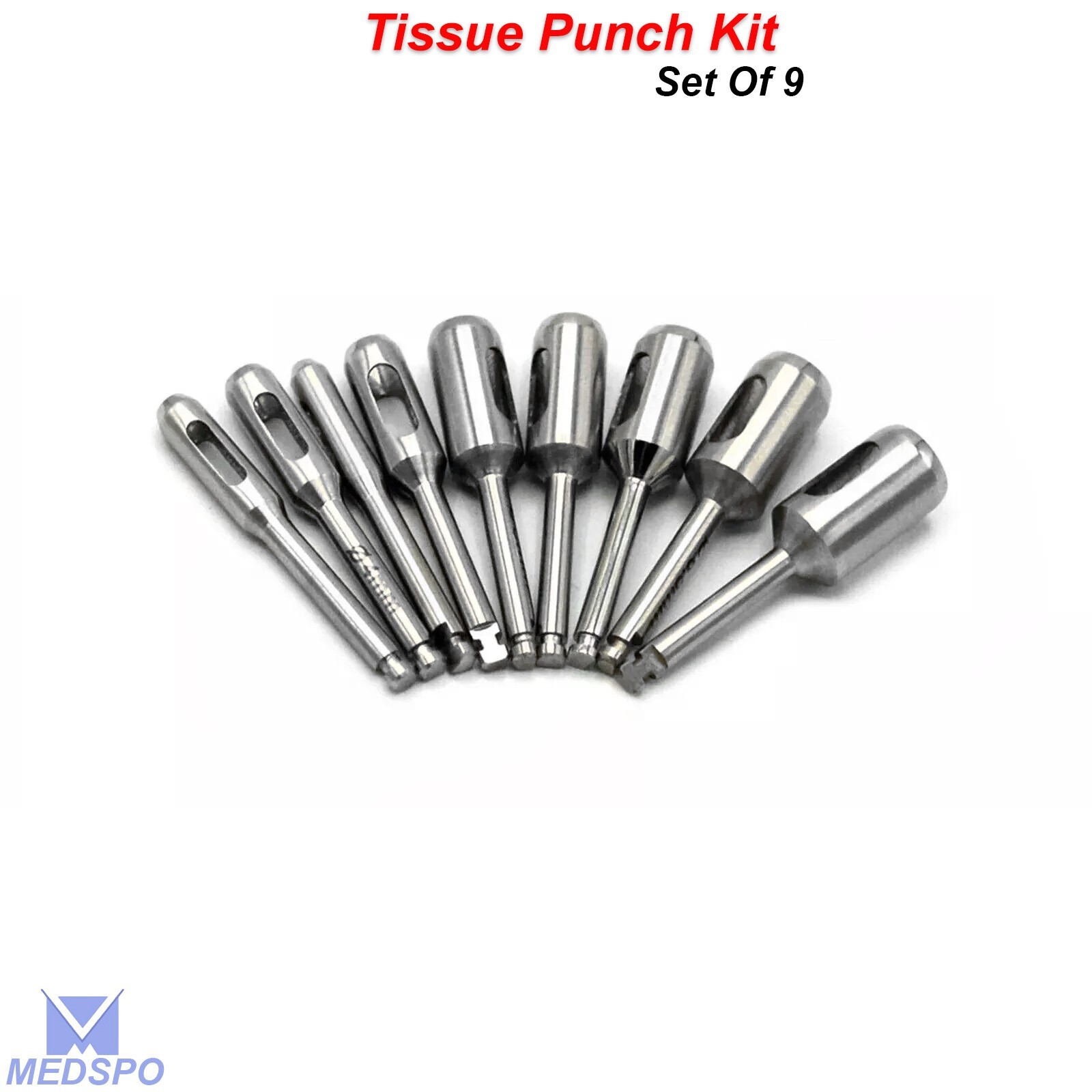 Implant Tissue Punch Kit Surgical Surgery Tools Dental Instruments Set Of 9