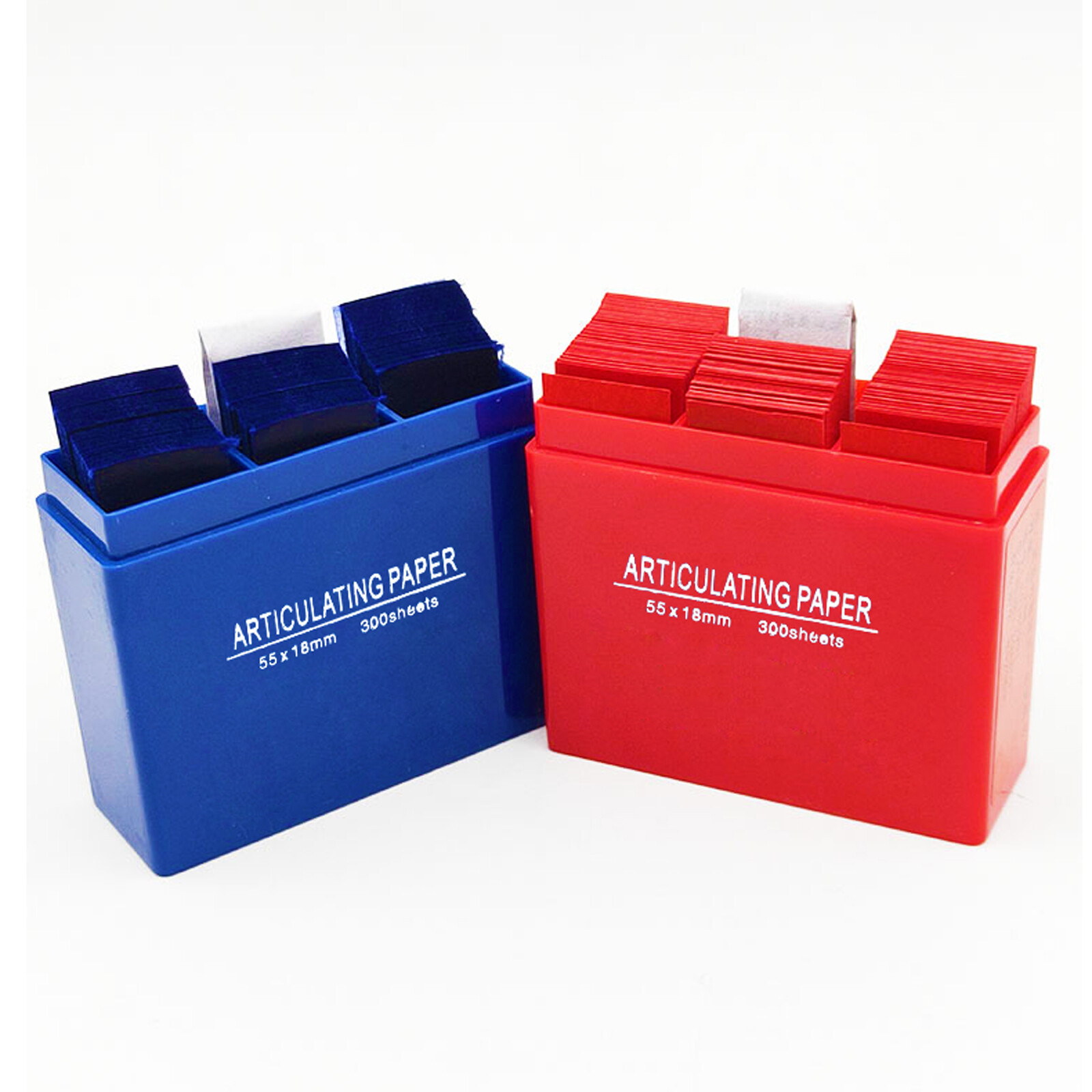Dental Articulating Paper Blue/Red Double Sided Teeth Care Strips 300 Sheets