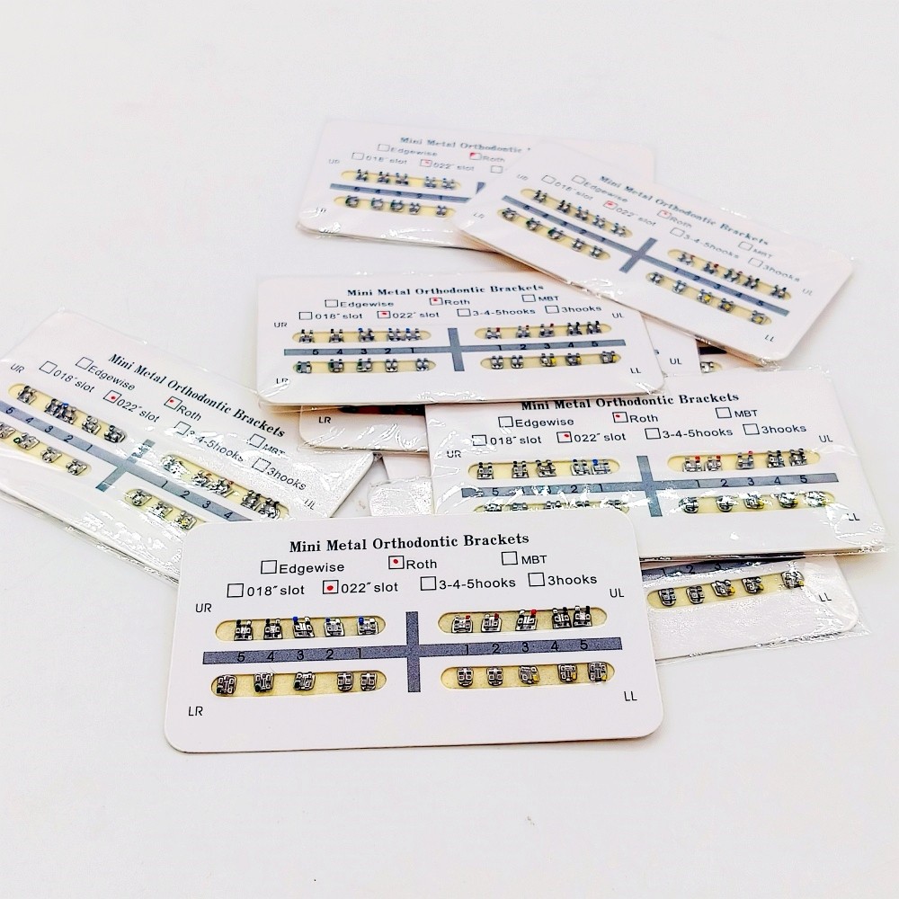 36 Type Dental Monoblock Brackets Mini/Standard Roth/MBT/Edgewise 018/022 Hooks