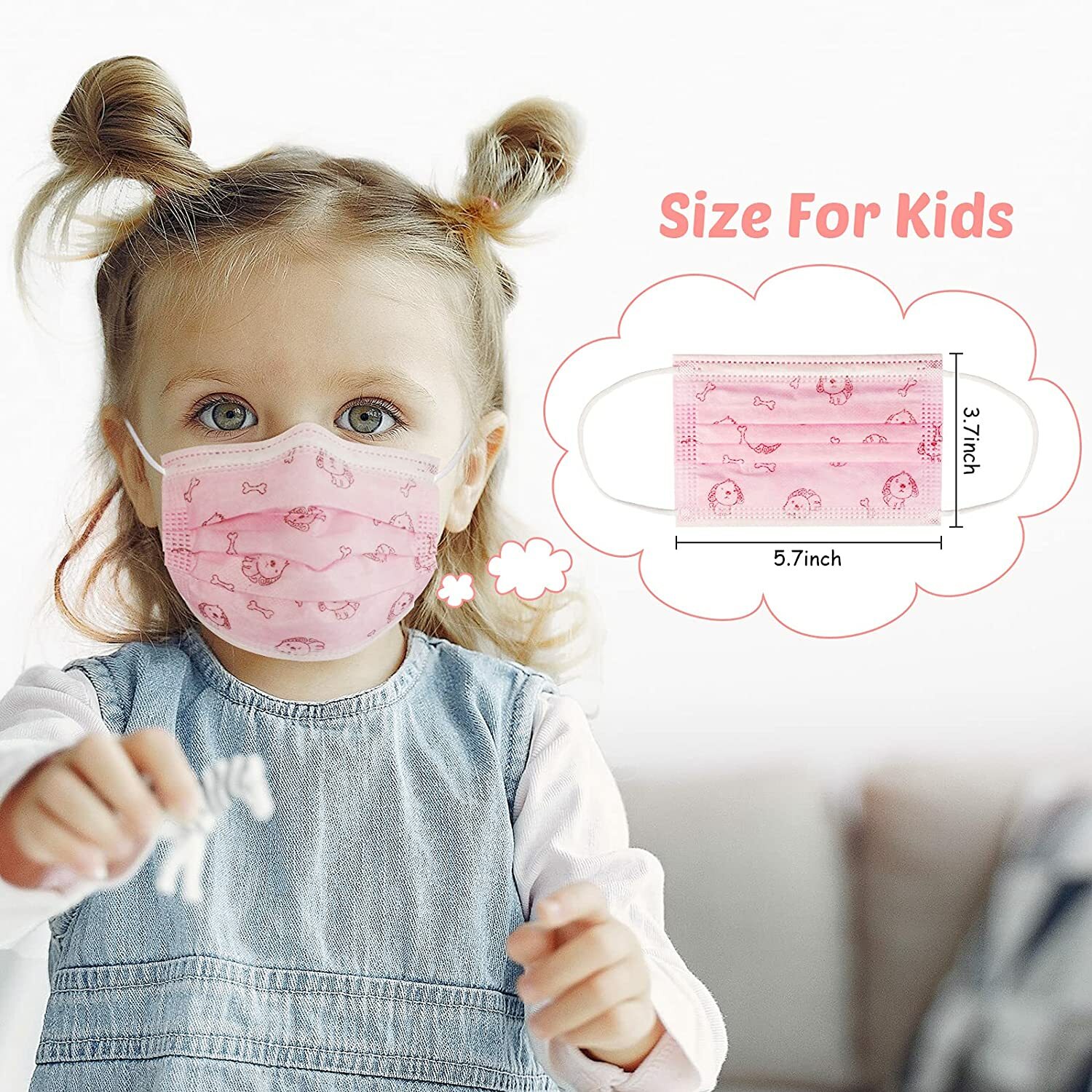 50/100Pcs Face Masks For Kids Disposable girls boys Children’s face Mask 3 Ply