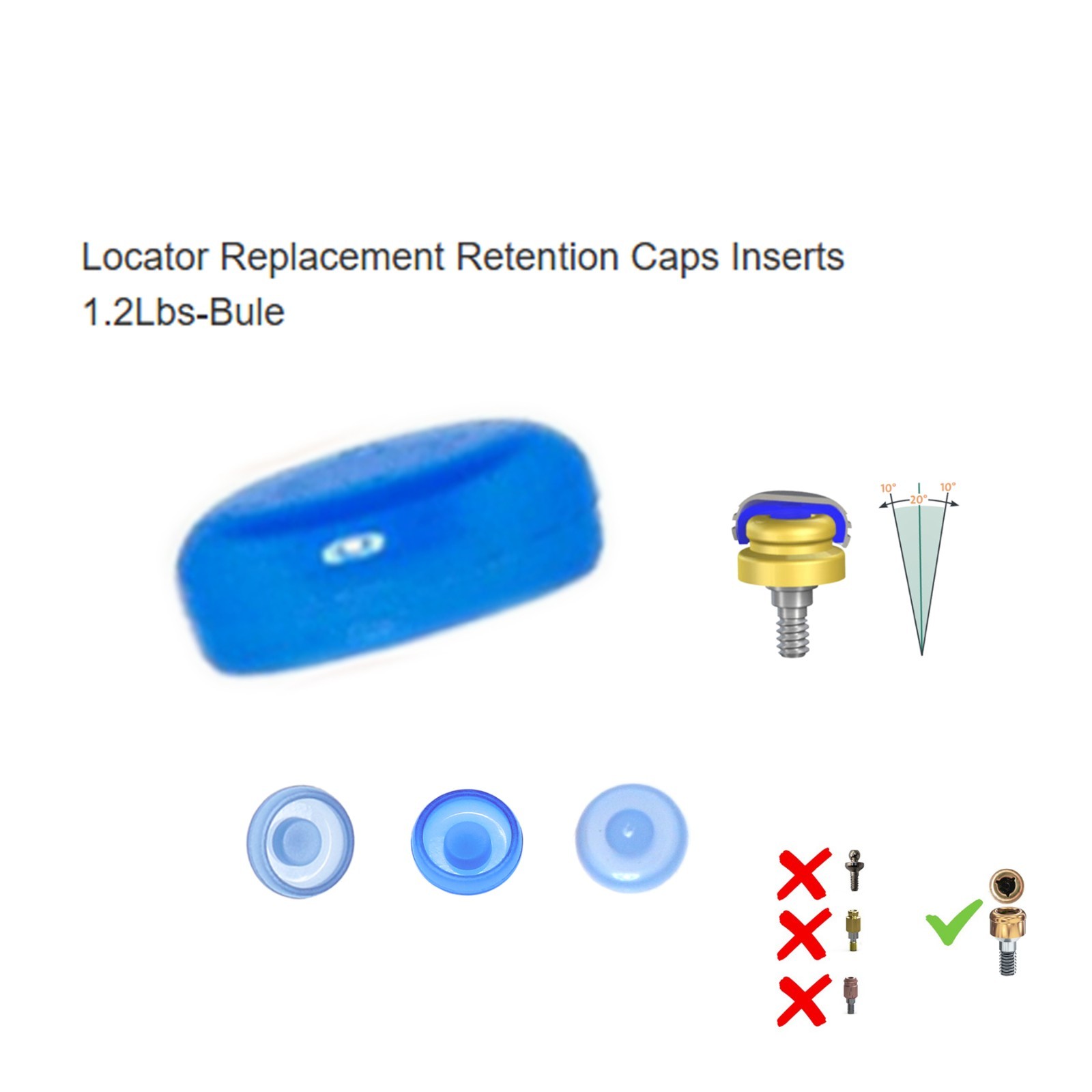US Locator attachment abutment For Hiossen ET /Osstem TS Mini/Regular 1-7.0mm GH