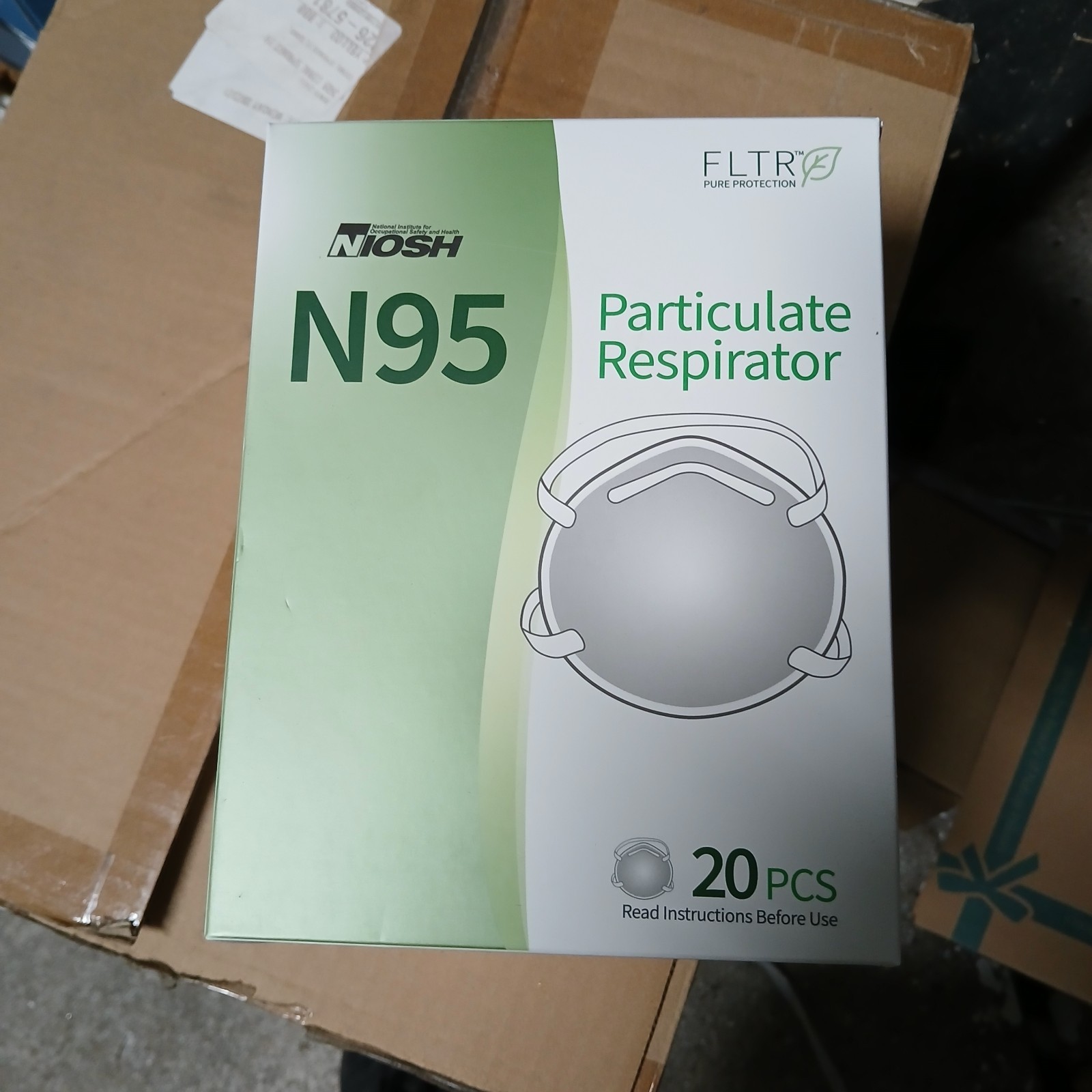 EXPIRED! 5 Boxes FLTR NIOSH Certified N95 Respirator Face Mask 20 each 100 total