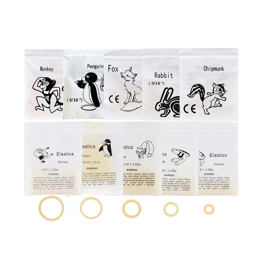 Orthodontic Elastic Bands 1/4″ 100PCS Heavy 6.5OZ Fox for Braces
