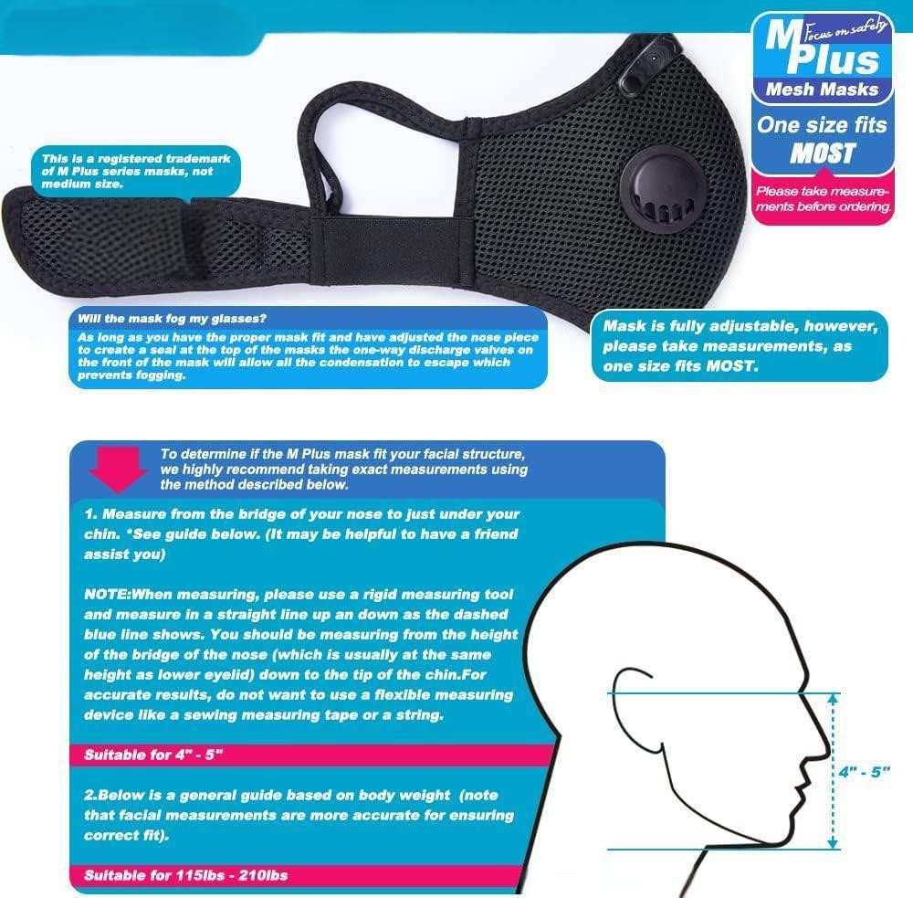 2x Washable Half Facepiece Face Cover Respirator Filter Anti Pollution Dust Mask