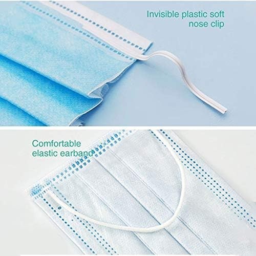 Efficient 3-Ply Blue Disposable Masks – ASTM Level 2, 100 Count, High Filtration