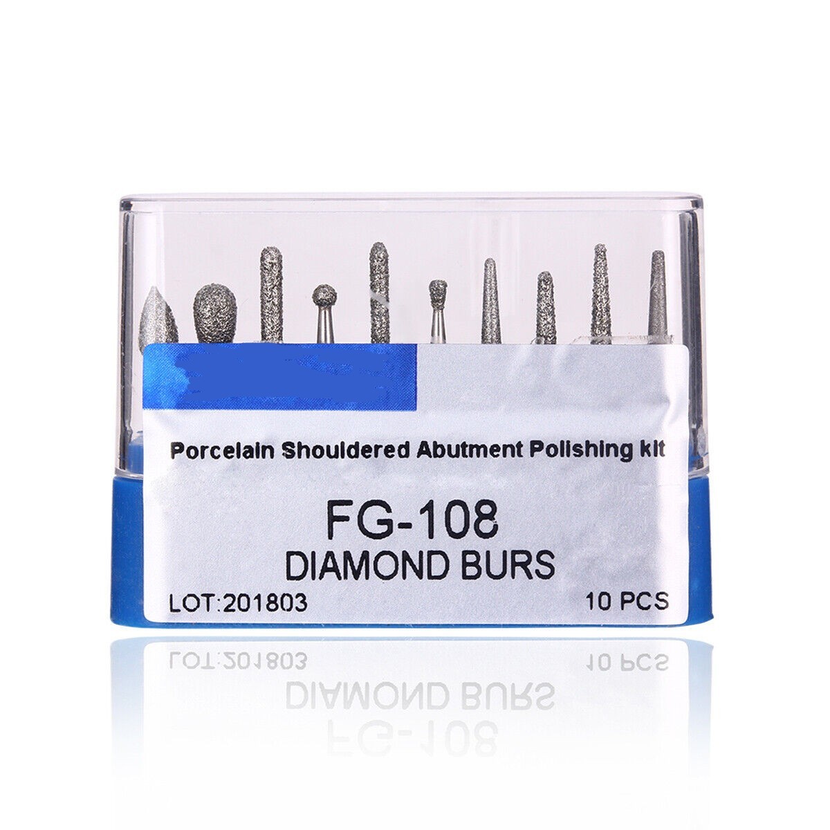 Dental Diamond Burs FG Kit for Crown/Bridge Preparation Anterior FG101 102 108