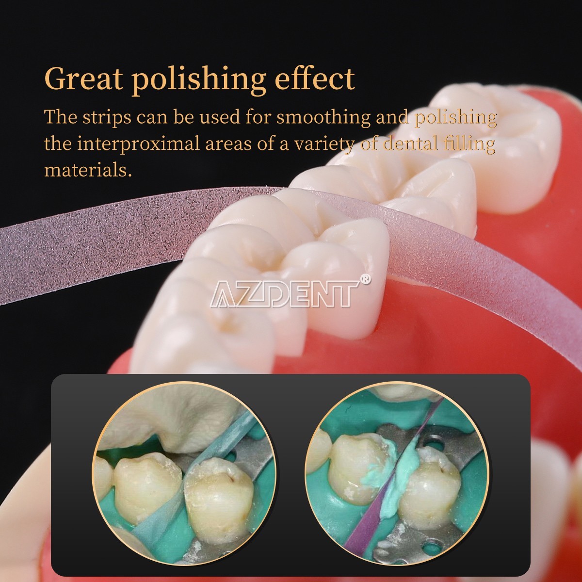 Dental Polishing Strips Resin Coarse Medium Fine 4mm colour-coded grit sizes