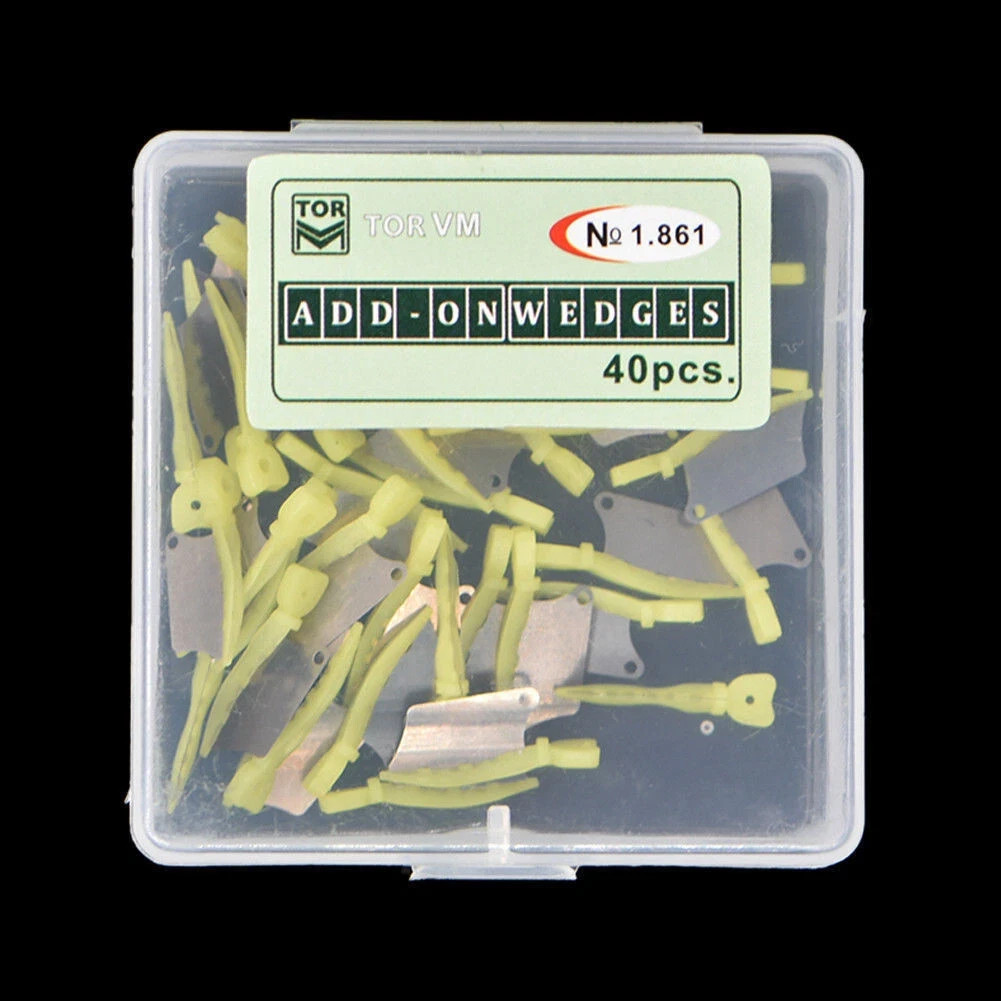40 Pcs/Pack Interproximal Dental Plastic Wedge With Protection Wedge Green