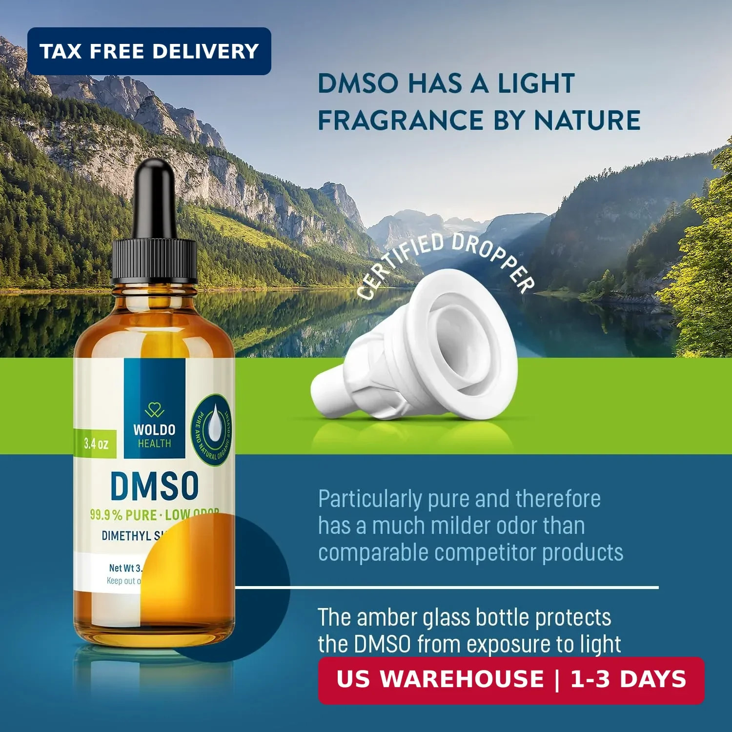 DMSO 99.9% Pharmaceutical Grade Liquid – 3.38 fl. oz | Pure Dimethyl Sulfoxide D