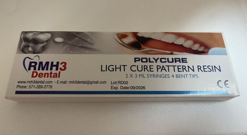 LIGHT CURE PATTERN RESIN 2 X 3ML BY RMH3 DENTAL