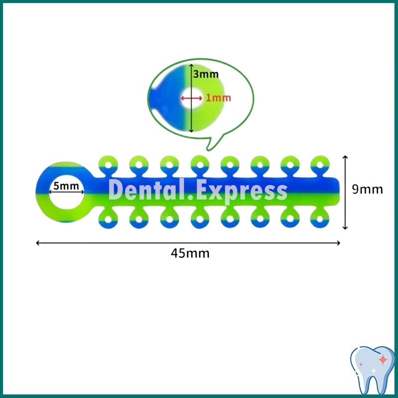 320/1040pc Dental Orthodontic Brackets Ligature Ties Braces Elastic Bands Rubber