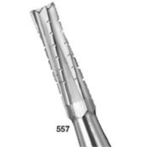 FG #557L STRAIGHT FISSURE CROSSCUT CARBIDE BUR 10/PACK MIDWEST TYPE