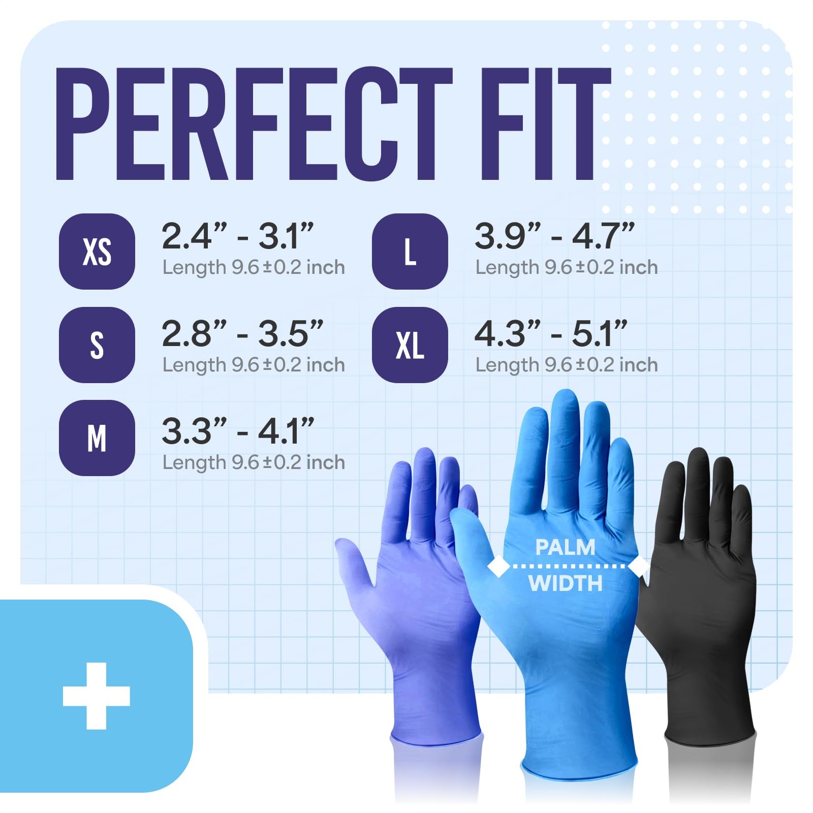 Medtecs Nitrile Gloves Disposable – Available in 200 & Medium, Blue – 200PC