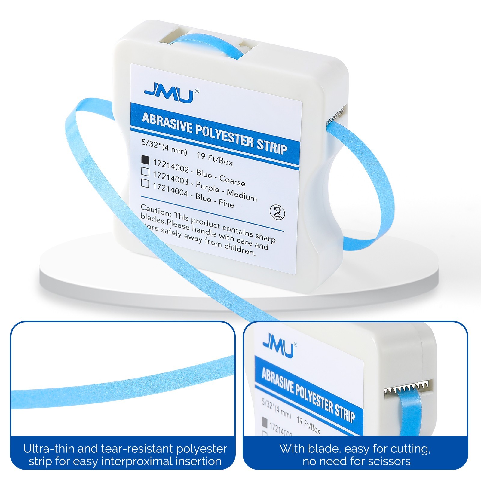JMU Dental Abrasive Strips Polyester Polishing Strip Coarse/Medium/Fine