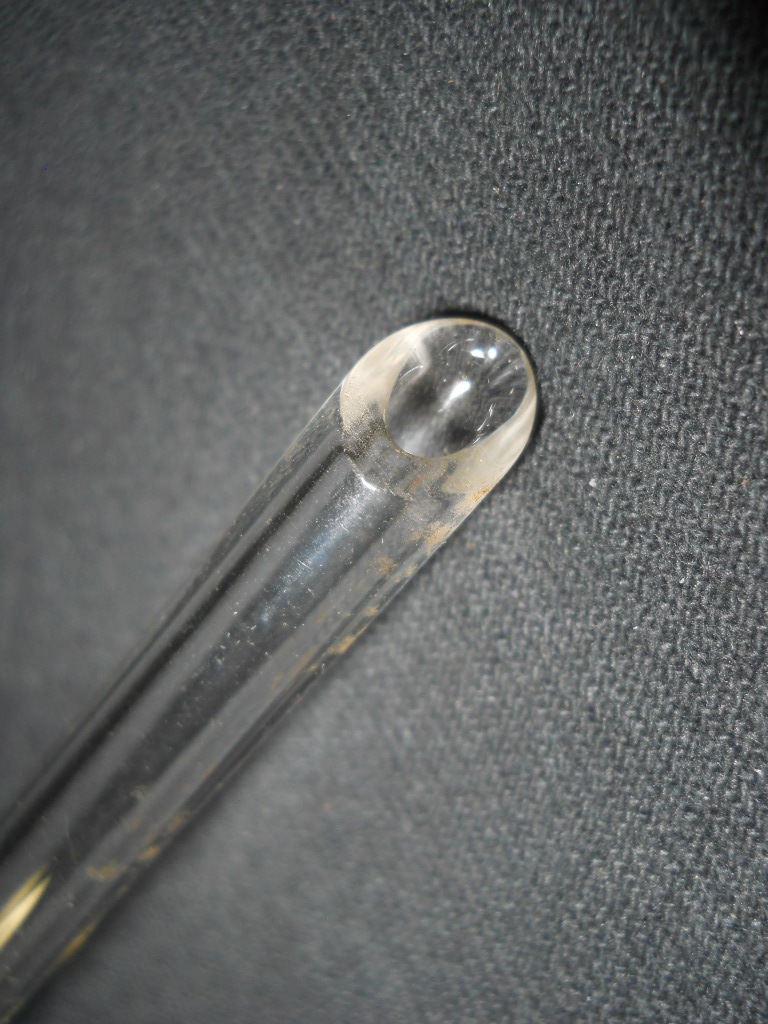 Corning Pyrex Glass 100mm ID 60° Angle Fluted Filling Funnel w/ 100mm Short Stem