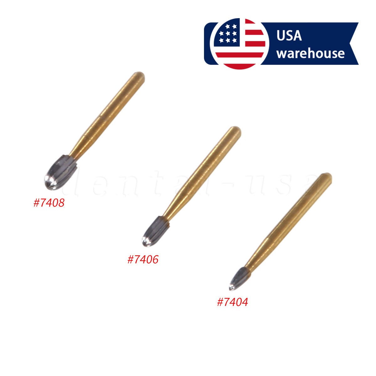 Dental Carbide Burs Trimming & Finishing Egg Football FG 7404 7406 7408