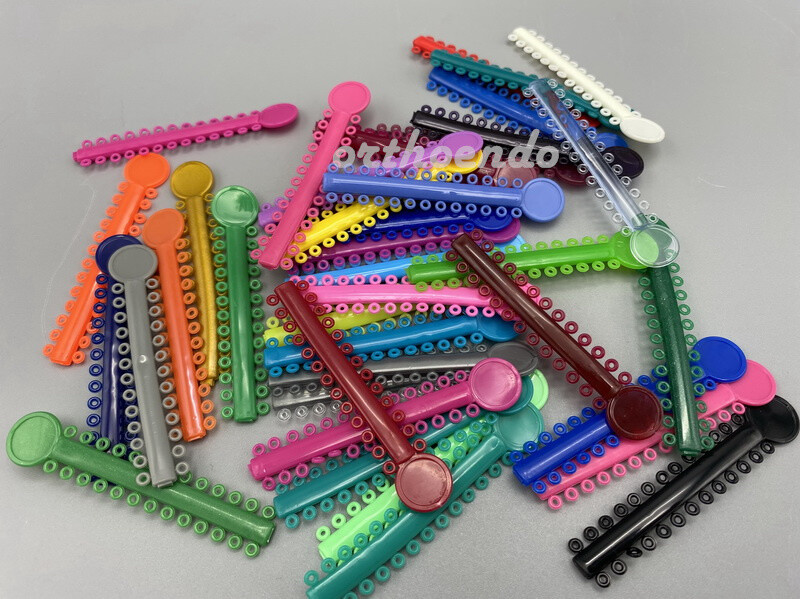 Dental Ortho Ligature Ties Elastic Rubber Bands for Bracket Brace Assorted Color