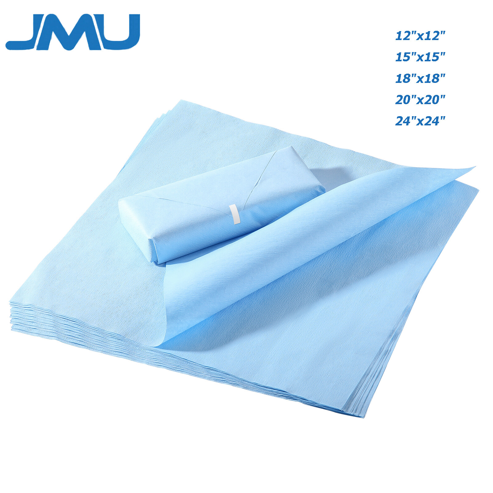 JMU Dental Autoclave CSR Sterilization Wrap Sheets Crepe Paper Steam & Ethylene