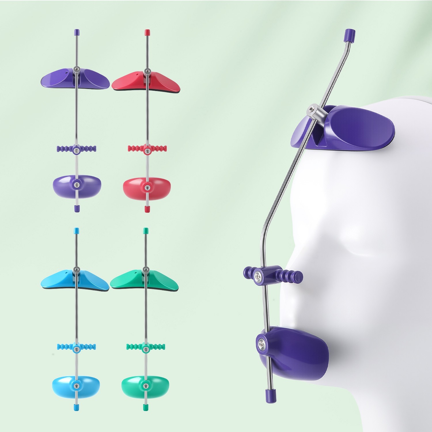 Dental Ortho forward pull Headgear facemask with Single Lever Adjustable 4 Color
