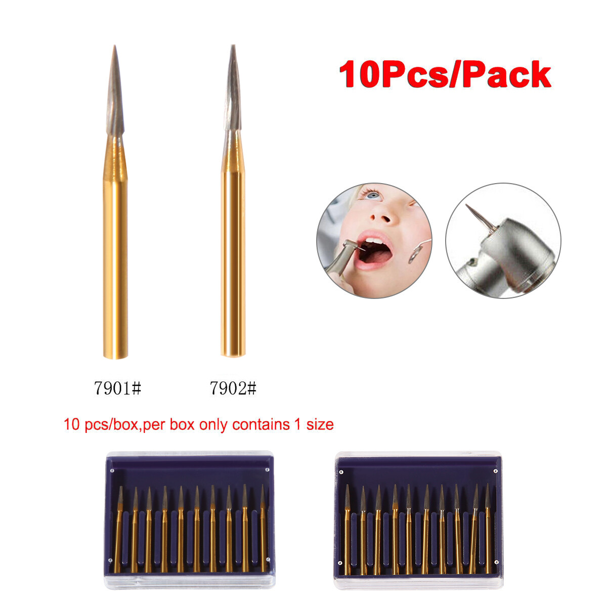 Dental Carbide Trimming & Finishing Burs FG7404/7406/7408/7901/7902/7903
