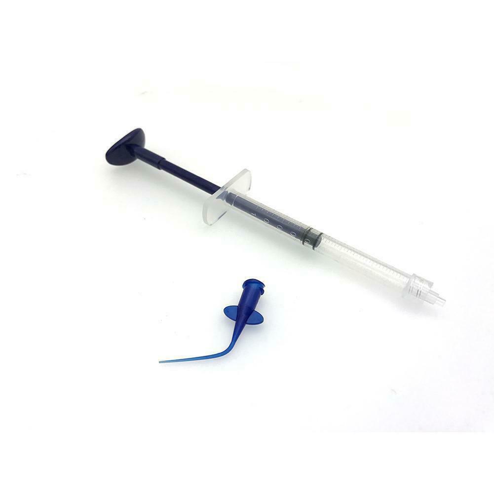 Dental Endo Disposable Syringe Tips Irrigation Needle Curved Tips Flexible Blue