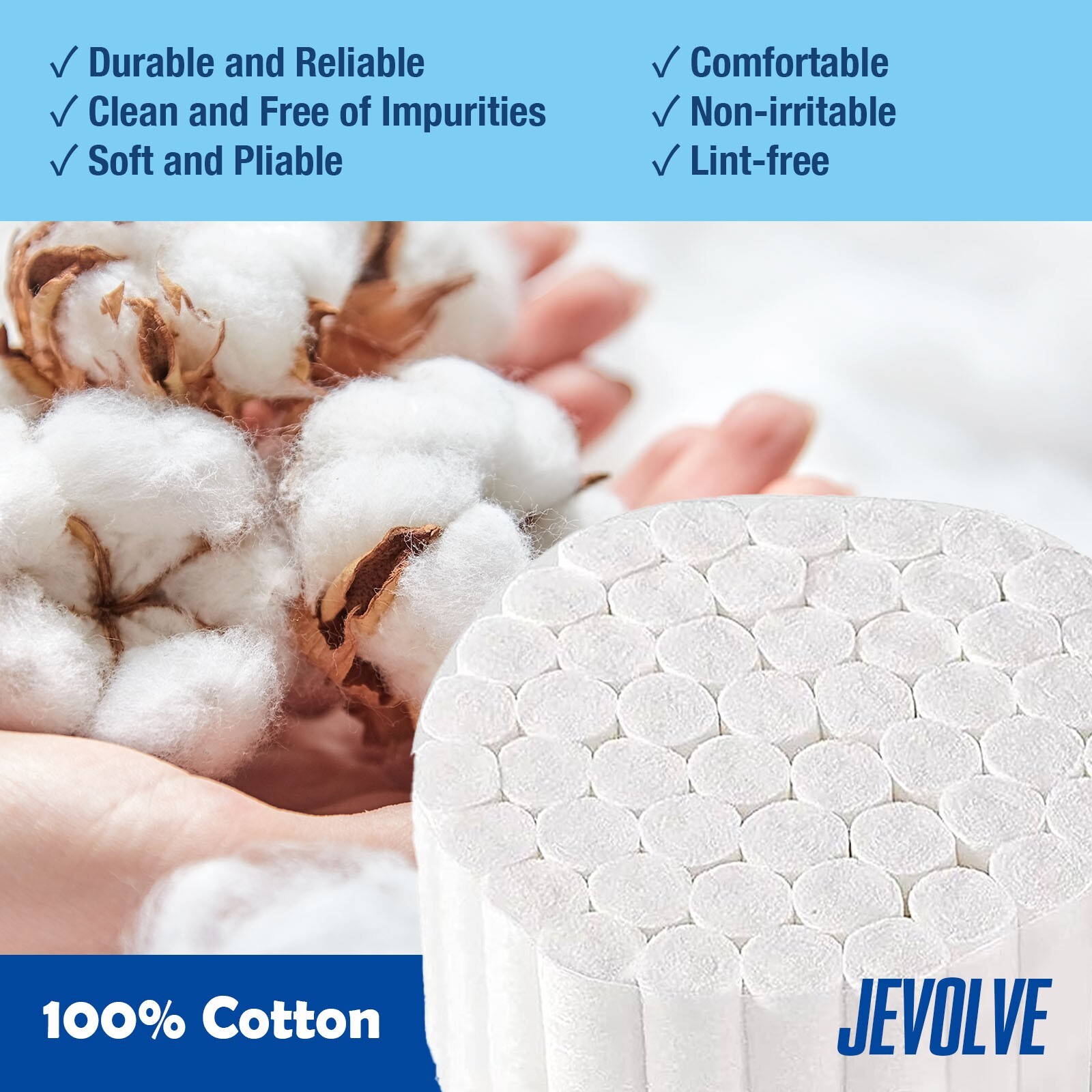 Capra Advanced Cotton Rolls Size 2 Non-Sterile High Absorbent Cotton Pads