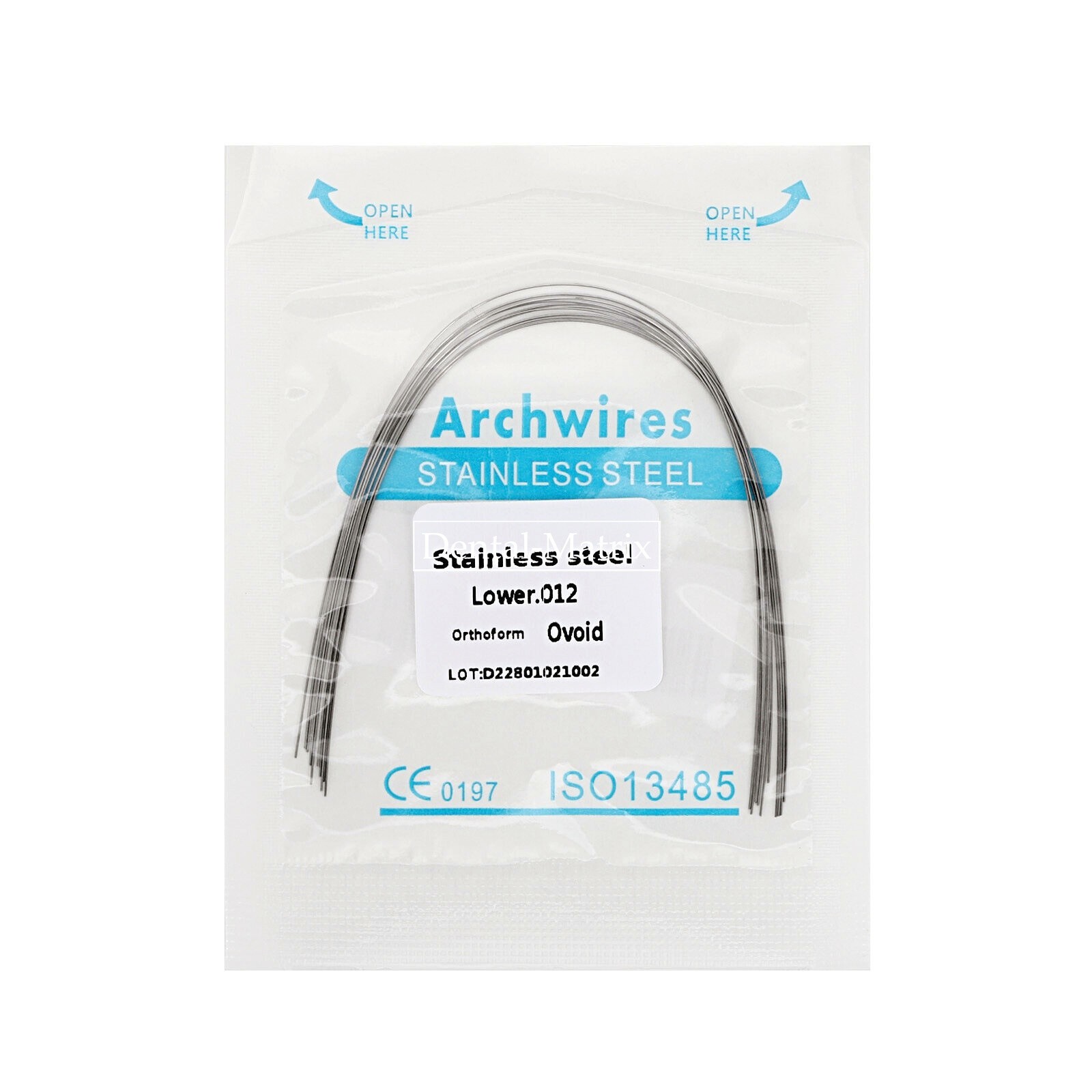 100 Pcs Dental Ortho S.S Arch Wire Round Rectangular Stainless Steel Wires Ovoid