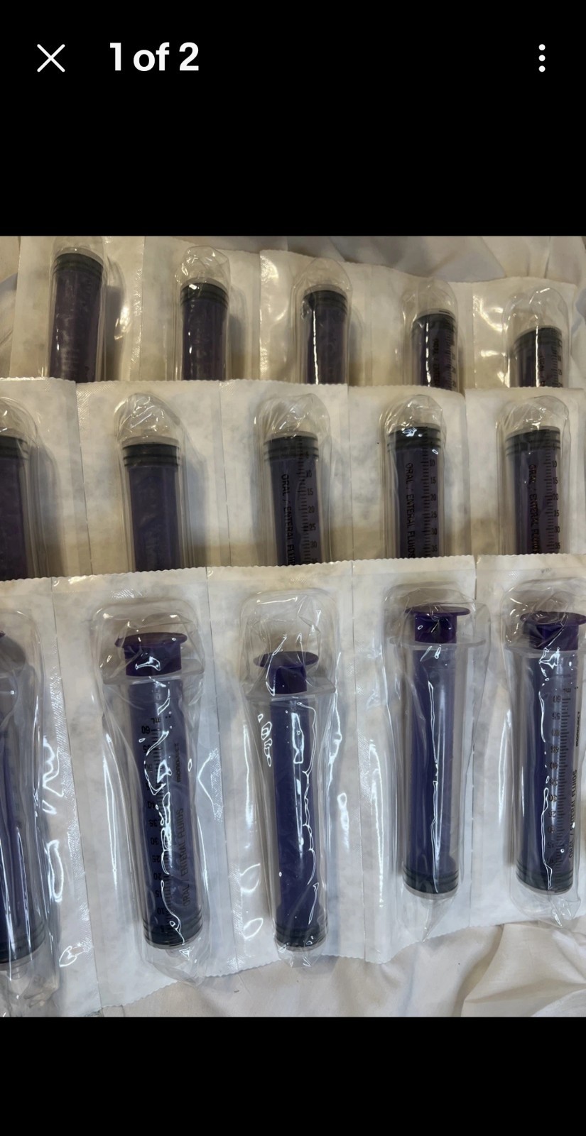 ⭐ Covidien Monoject ENFit 60 mL Enteral Syringe 460SE Lot of 10 Exp July 2029