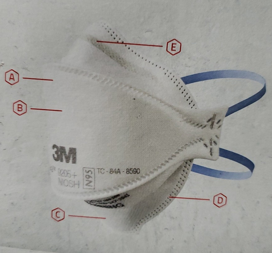 (10 Pack) 3M Aura 9205+ N95 NIOSH Particulate Respirator & Surgical Face Masks