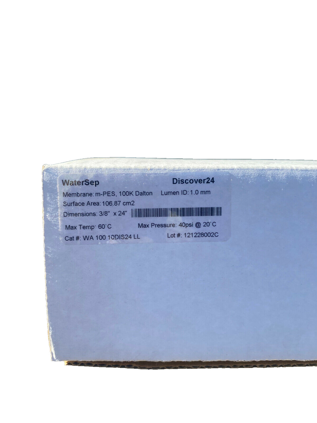 WaterSep WA100-10DIS24LL m-PES 100K Dalton 3/8 x 24