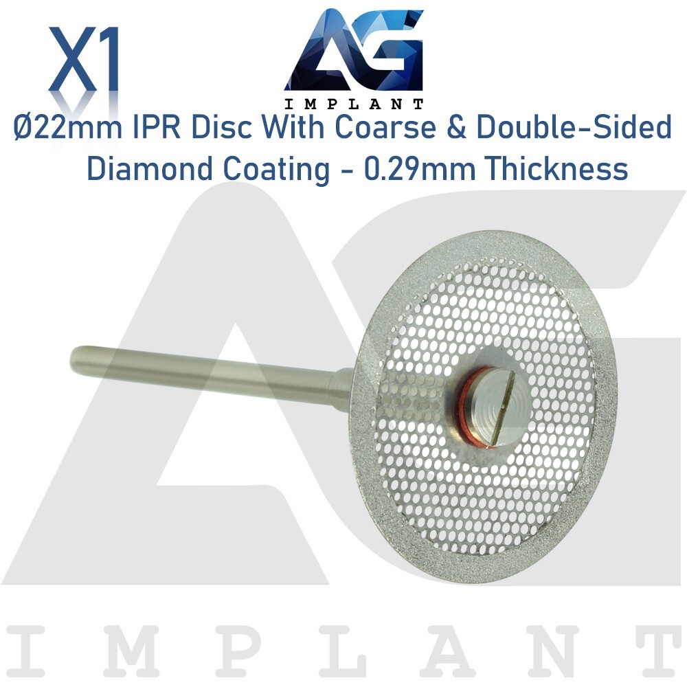 Ø22mm IPR Disc Coarse Double Sided Diamond Coating 0.29 Ortho Mandrel