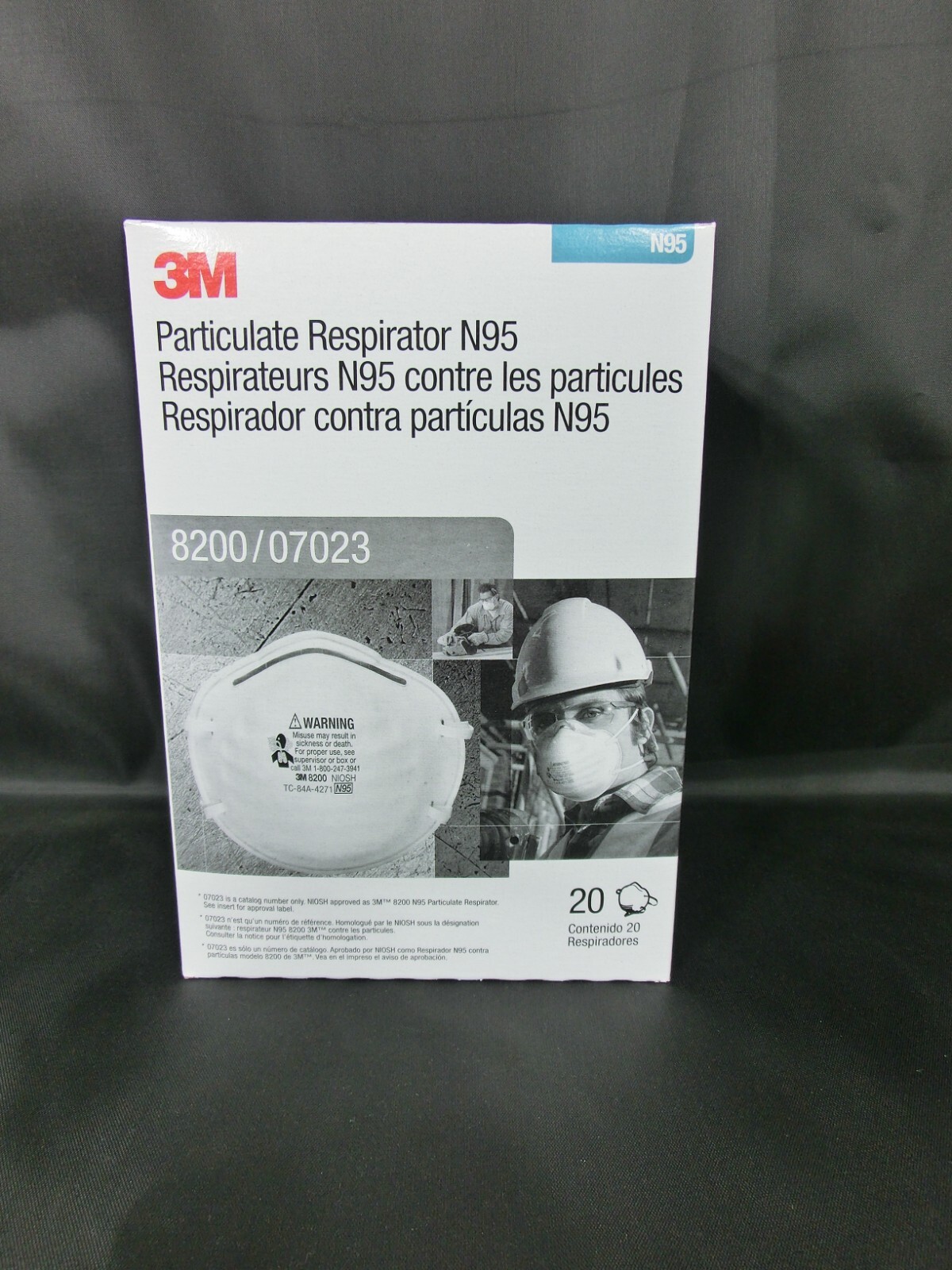 1 CASE of 3M 8200 N95 Particulate Respirator Protective Sanding Grinding Masks