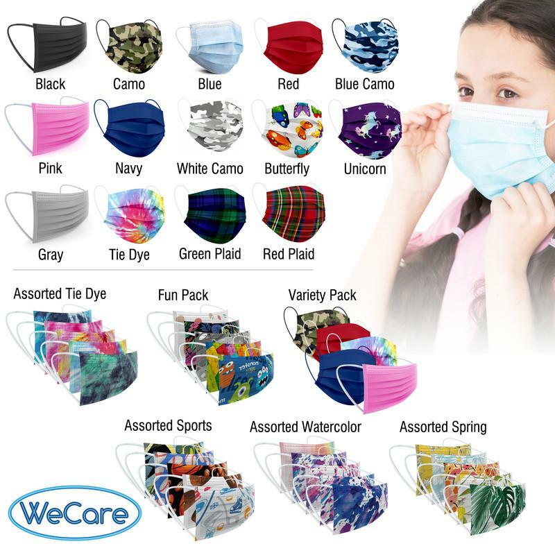 WeCare Disposable Face Mask, 3-Ply with Ear Loop (Individually Wrapped) 50 Pack