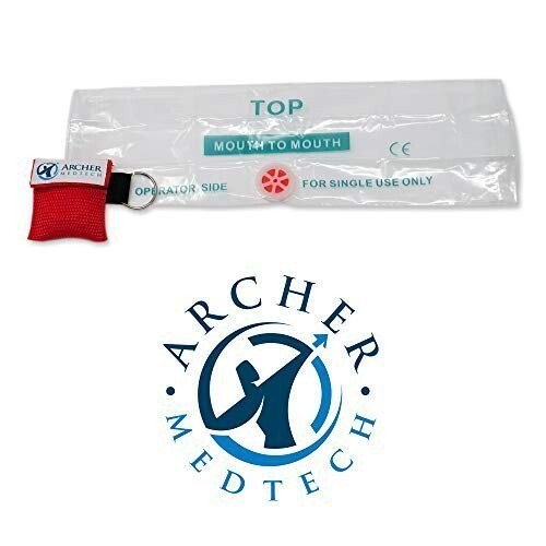 6 pack – Key Ring CPR Mask – Emergency Face Shield with One-way valve