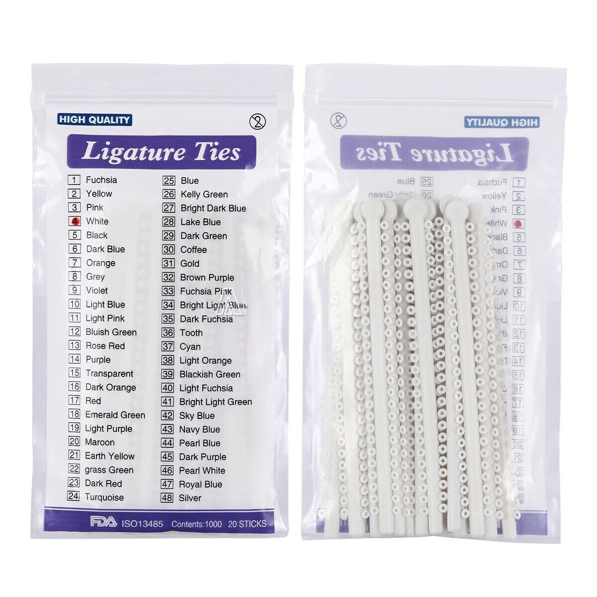 1000Pcs Dental Lab Orthodontic Treatment Ligature Ties Elastic Bands O-Rings Kit