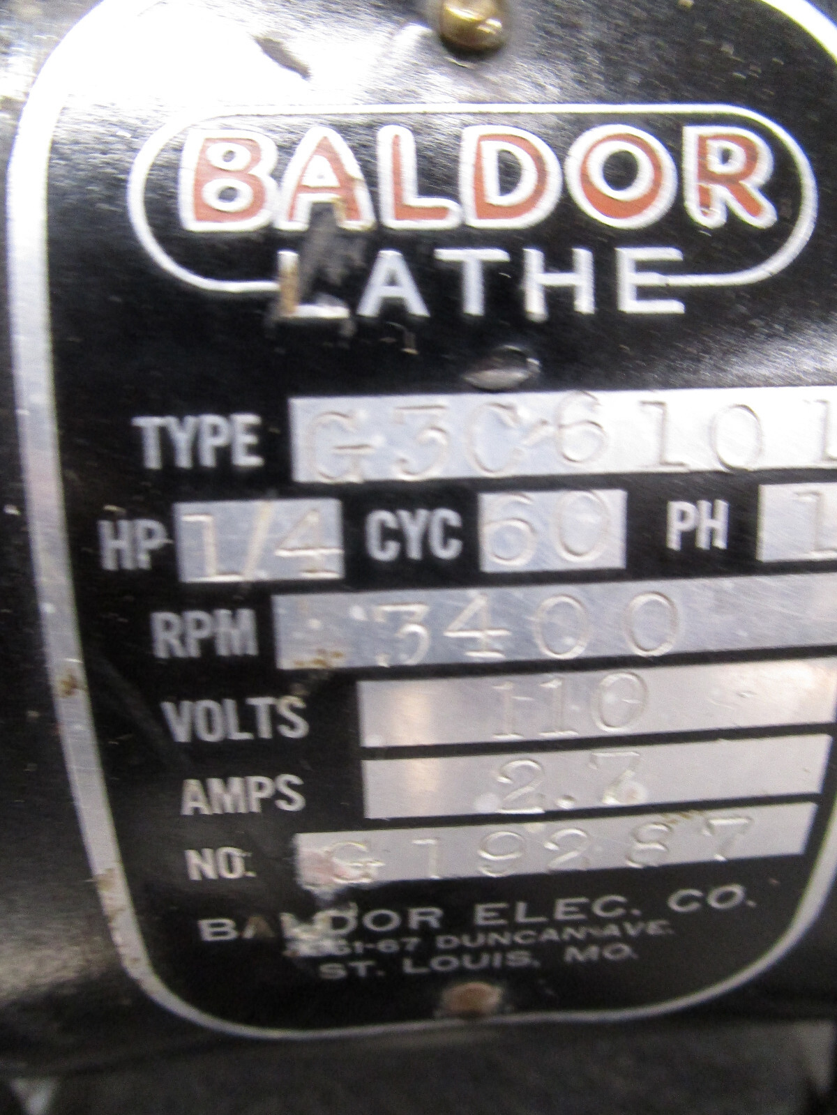 VTG Baldor 1/4 HP Dental Lathe Laboratory Polishing Carbide Bits Jeweler