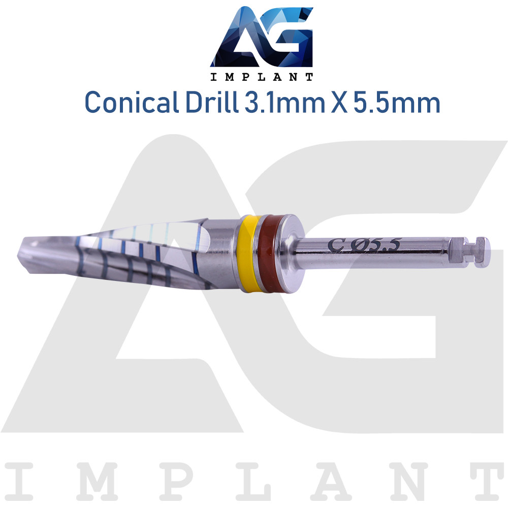 10 Conical Drills Set External Irrigation Tools Dental Drill Instrument 16mm