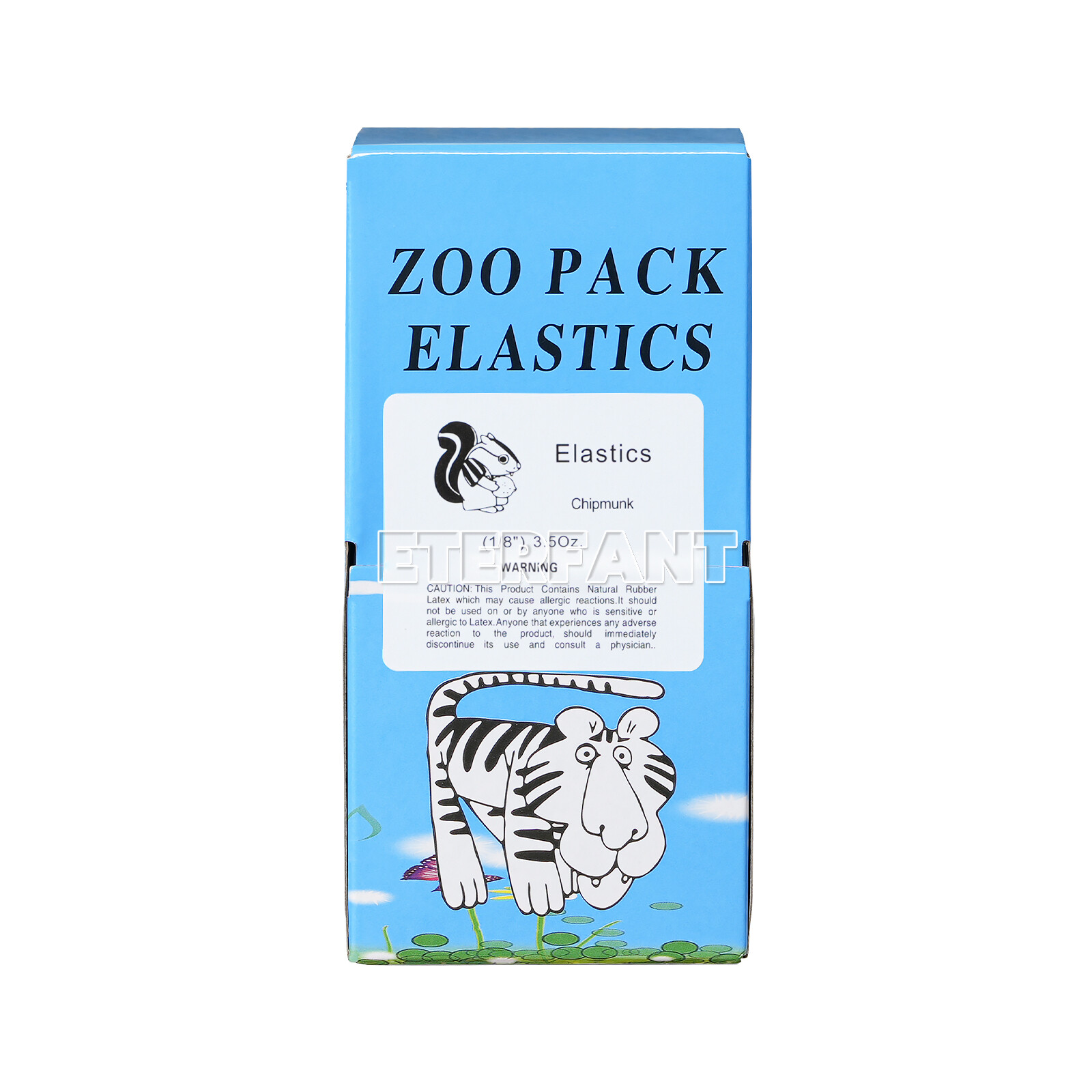 2xETERFANT Dental Ortho Elastics Rubber Bands Latex Braces 3.5oz 1/8(Chipmunk)