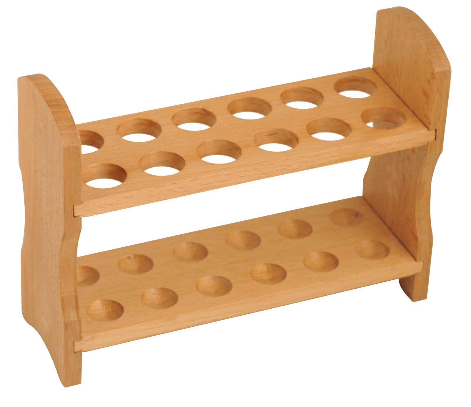 Wood Test Tube Rack, 12 Tube Capacity, 7/8″ (22mm) Holes