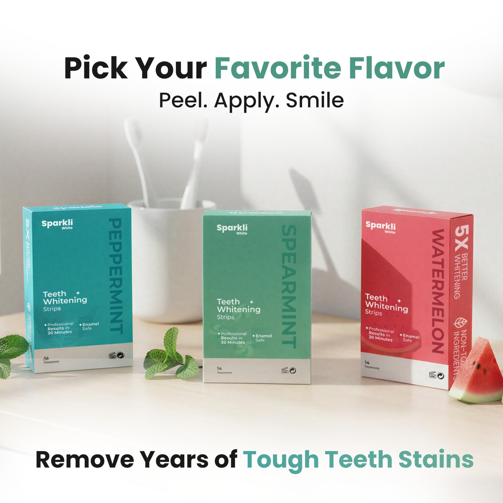 SparkliWhite Teeth Whitening Strips-Dentist 1 Count (Pack of 1), Mint